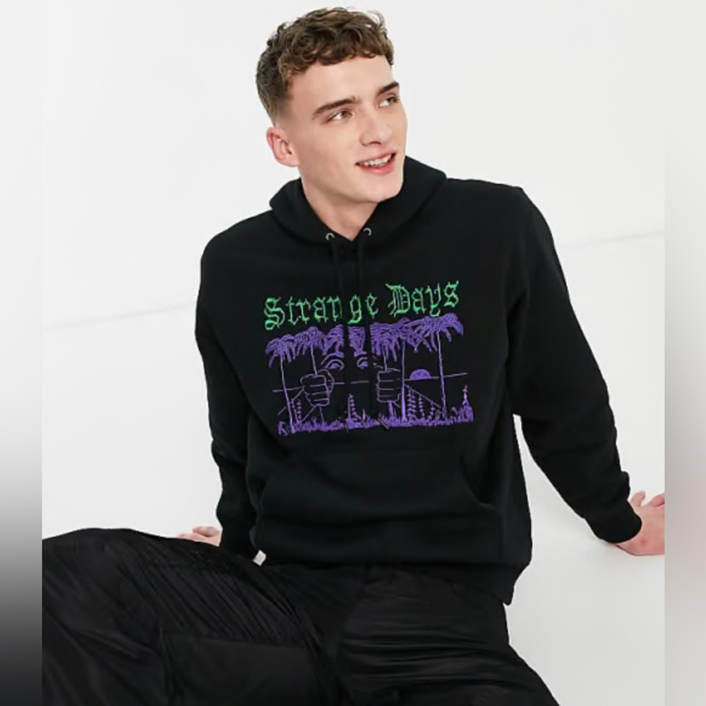Obey Strange Days Hoodie Black Men’s Small